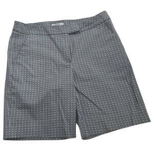 Kenar Geometric Print Bermuda Chino Shorts Black And White Size 10 W